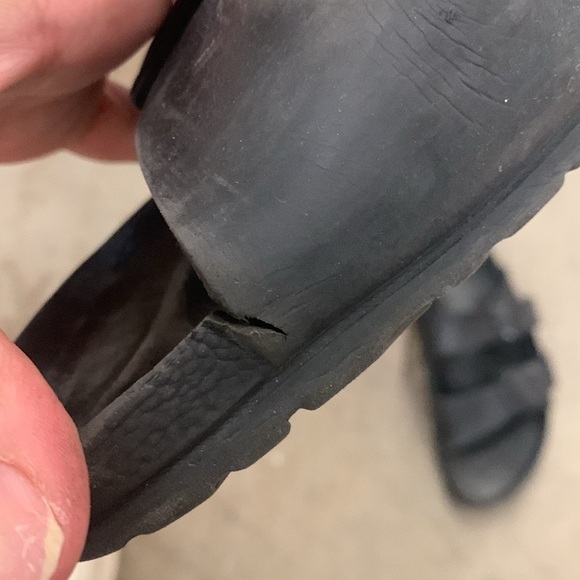 Birkenstock Black rubber Arizona sandals - Picture 3 of 5